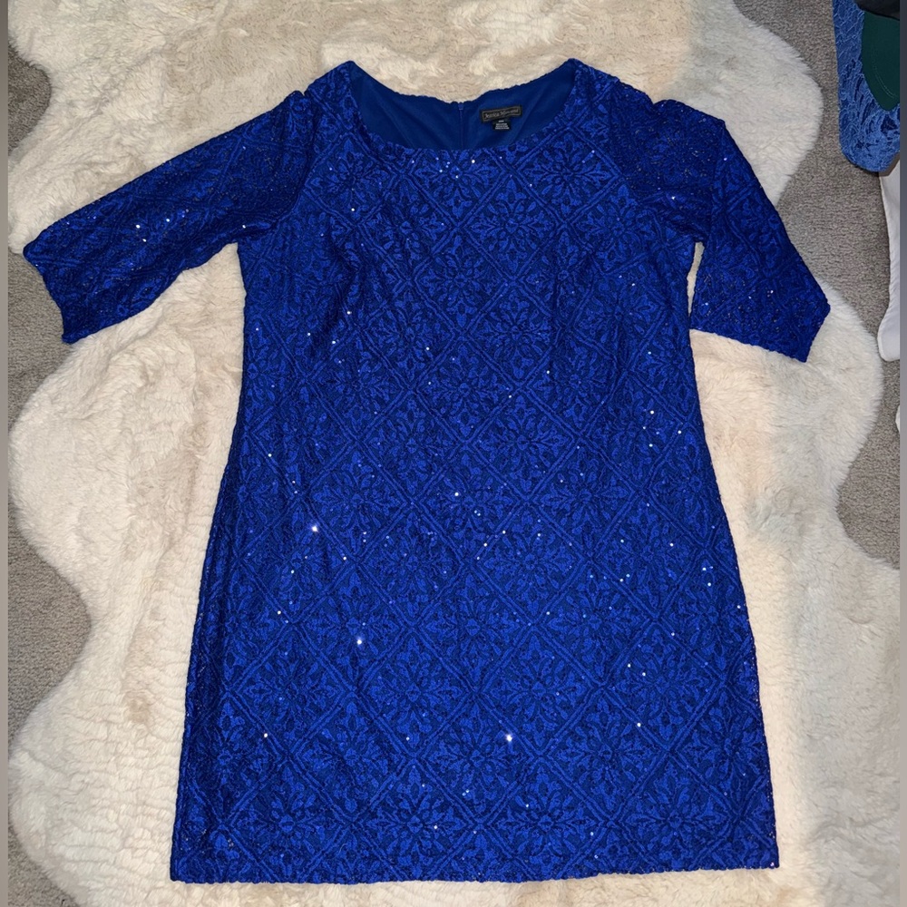 Formal Royal Blue Sequin Dress